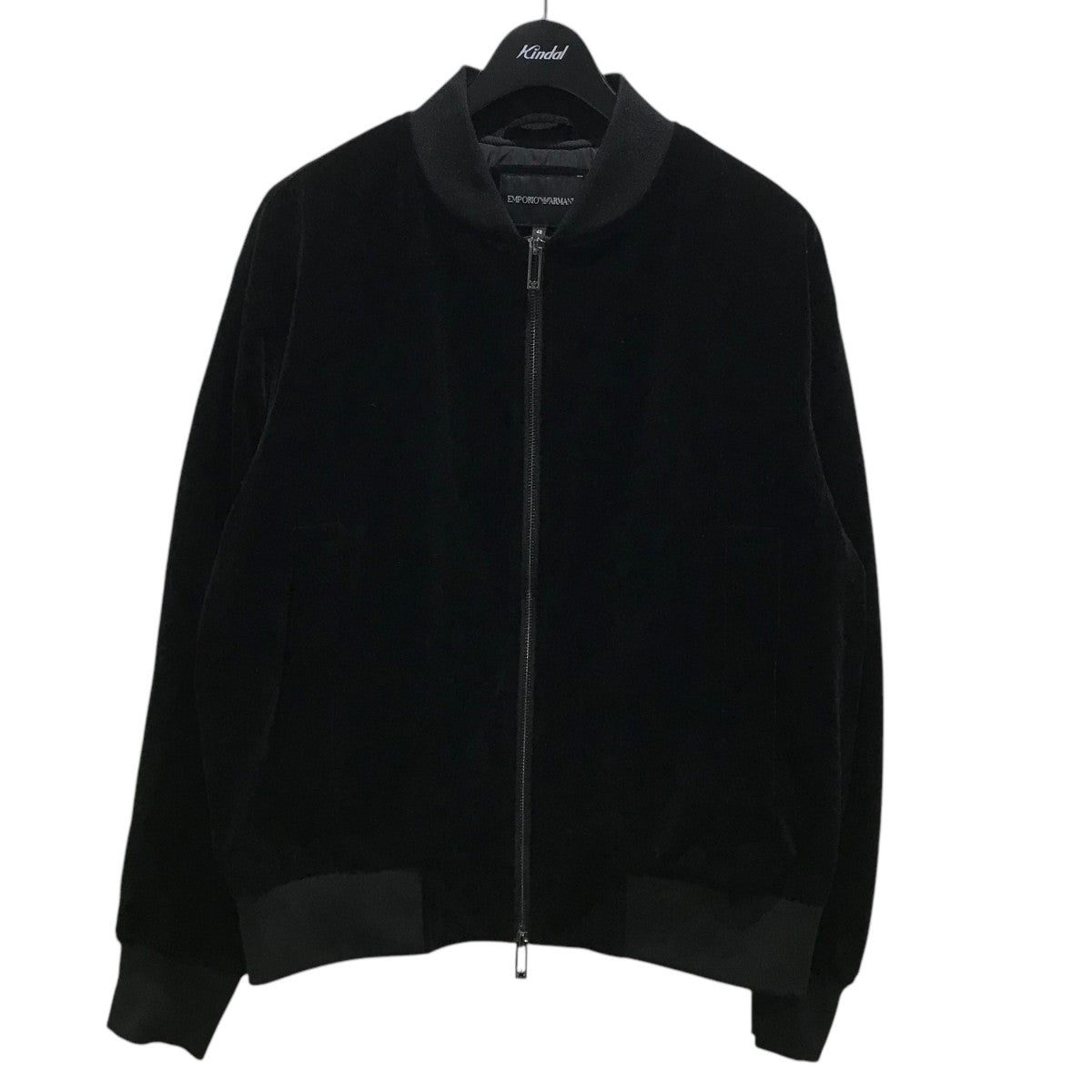 EMPORIO ARMANI アルマーニ ノーカラーベルベットジップジャケット 8NZMPP_ZJ1ZZ_1510_F_FW2024.jpg