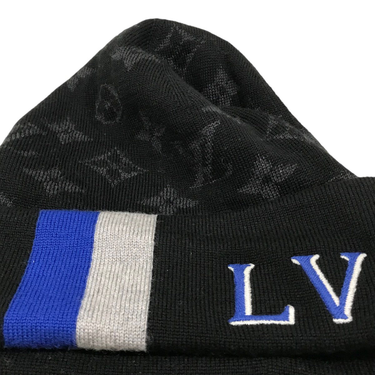 【新品未使用】ルイヴィトン ボネ LVビー二ー モノグラム ニット帽 ロゴが可愛い♪】ルイヴィトン☆ビーニー LVヘッドライン (Louis