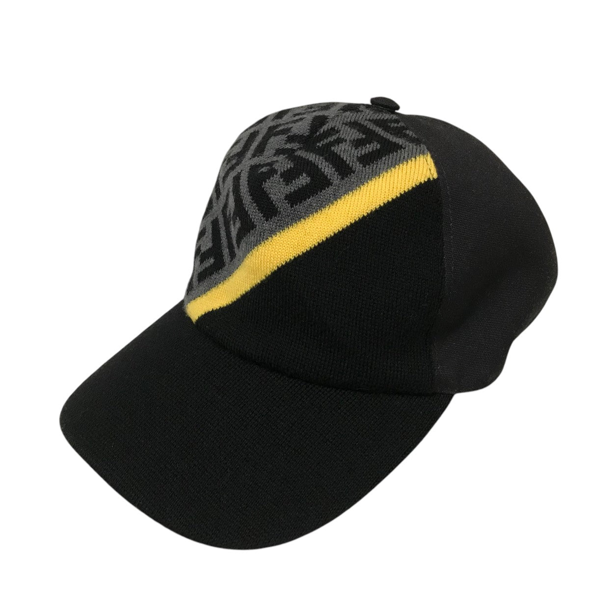 FENDI(フェンディ) ズッカ柄キャップFXQ768 FXQ768 ブラック×イエロー