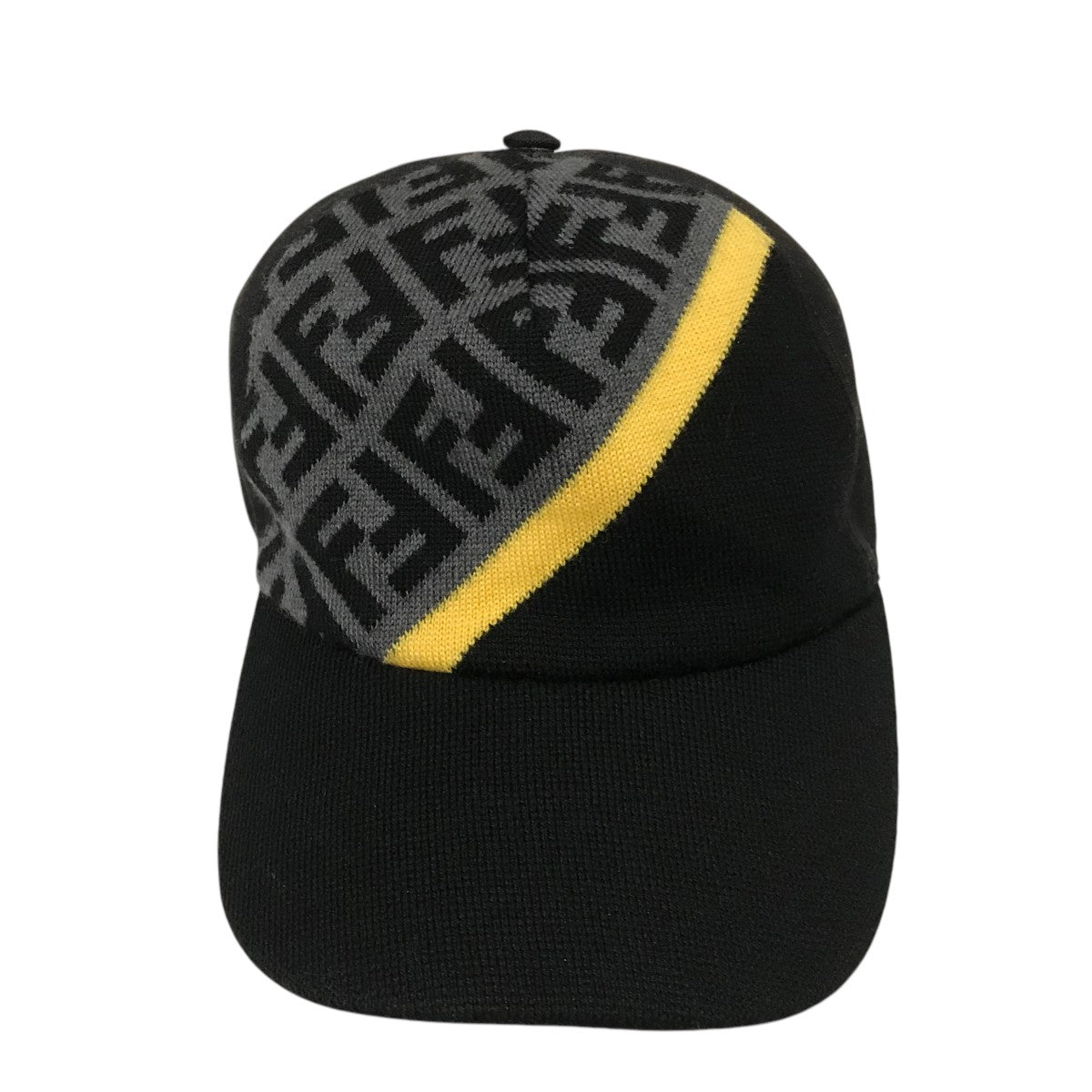 FENDI(フェンディ) ズッカ柄キャップFXQ768 FXQ768 ブラック×イエロー
