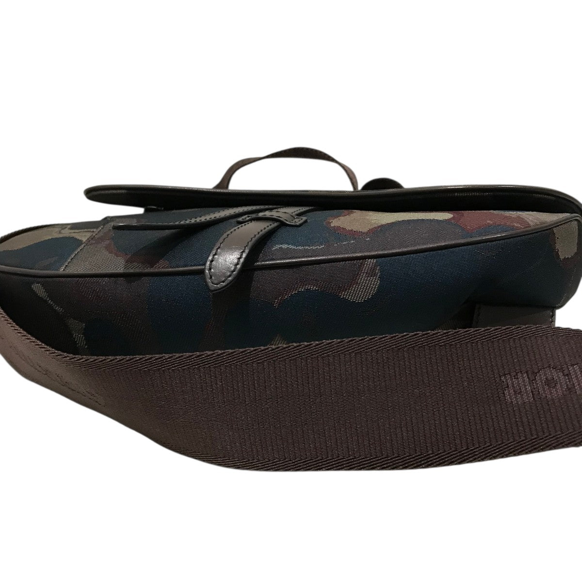 DIOR×PETER DOIG サドルバッグ 11-BO-0271 ネイビー×ブラウン