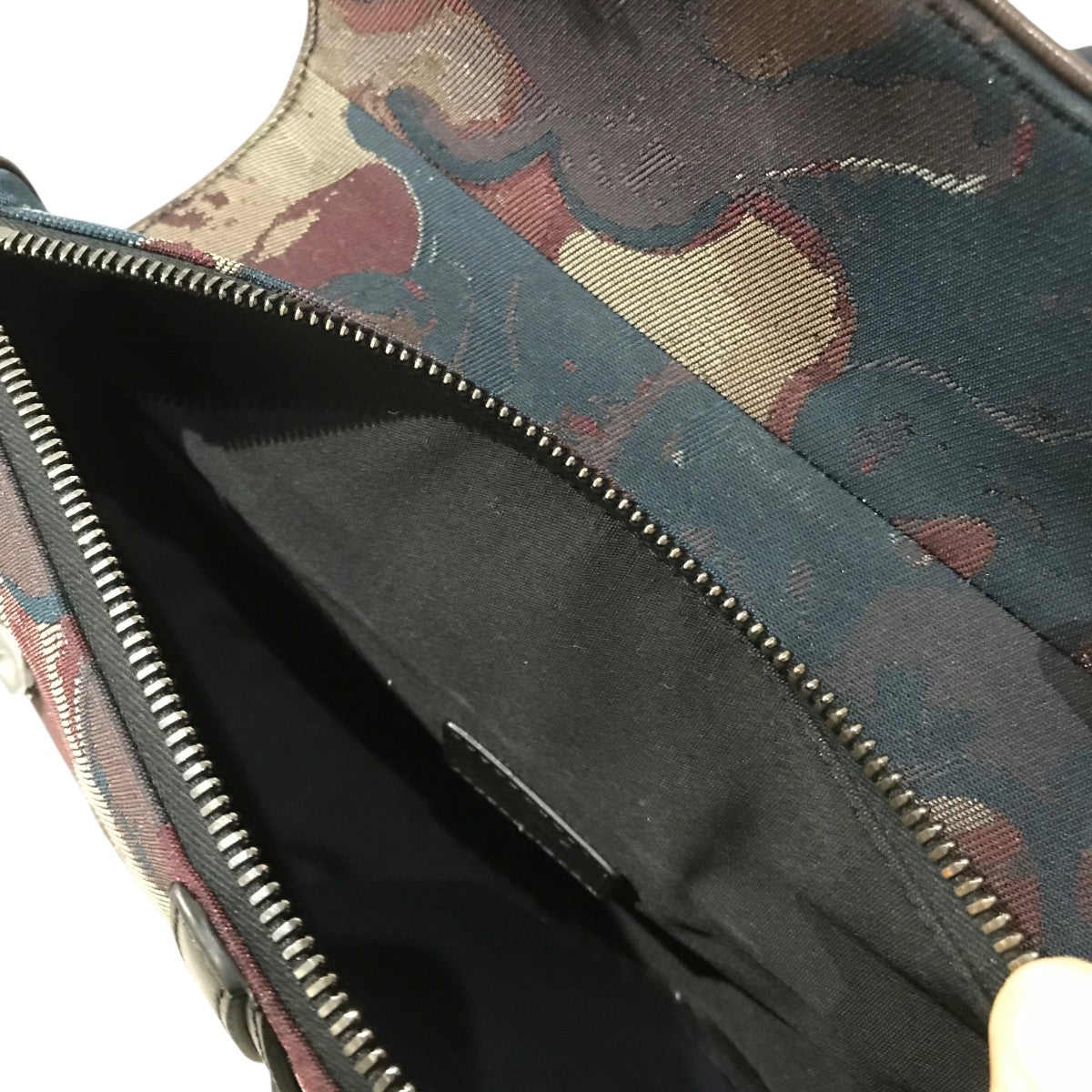★送料込★DIORxPETER DOIG サドル バッグ DIOR×PETER DOIG サドルバッグ 11-BO-0271 ネイビー×ブラウン