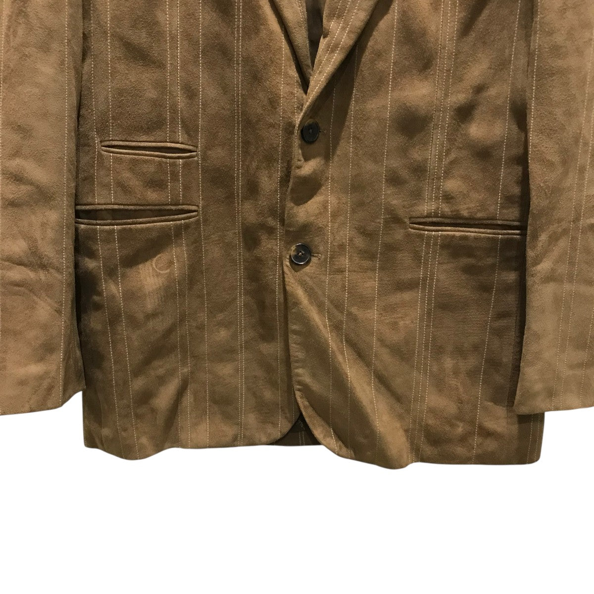 HERMES スウェードステッチテーラードジャケット 古着・中古-4枚目のアイテム画像