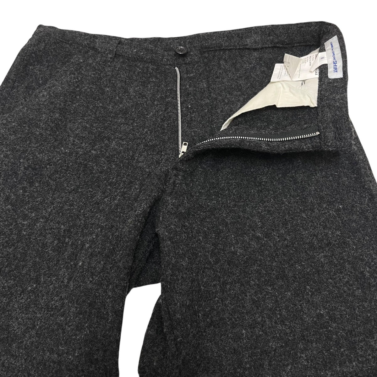 美品★コムデギャルソンシャツ★エステルパンツ★フリーダムロゴ★チャコールグレー COMME des GARCONS HOMME（コム デ ギャルソン・オム）の