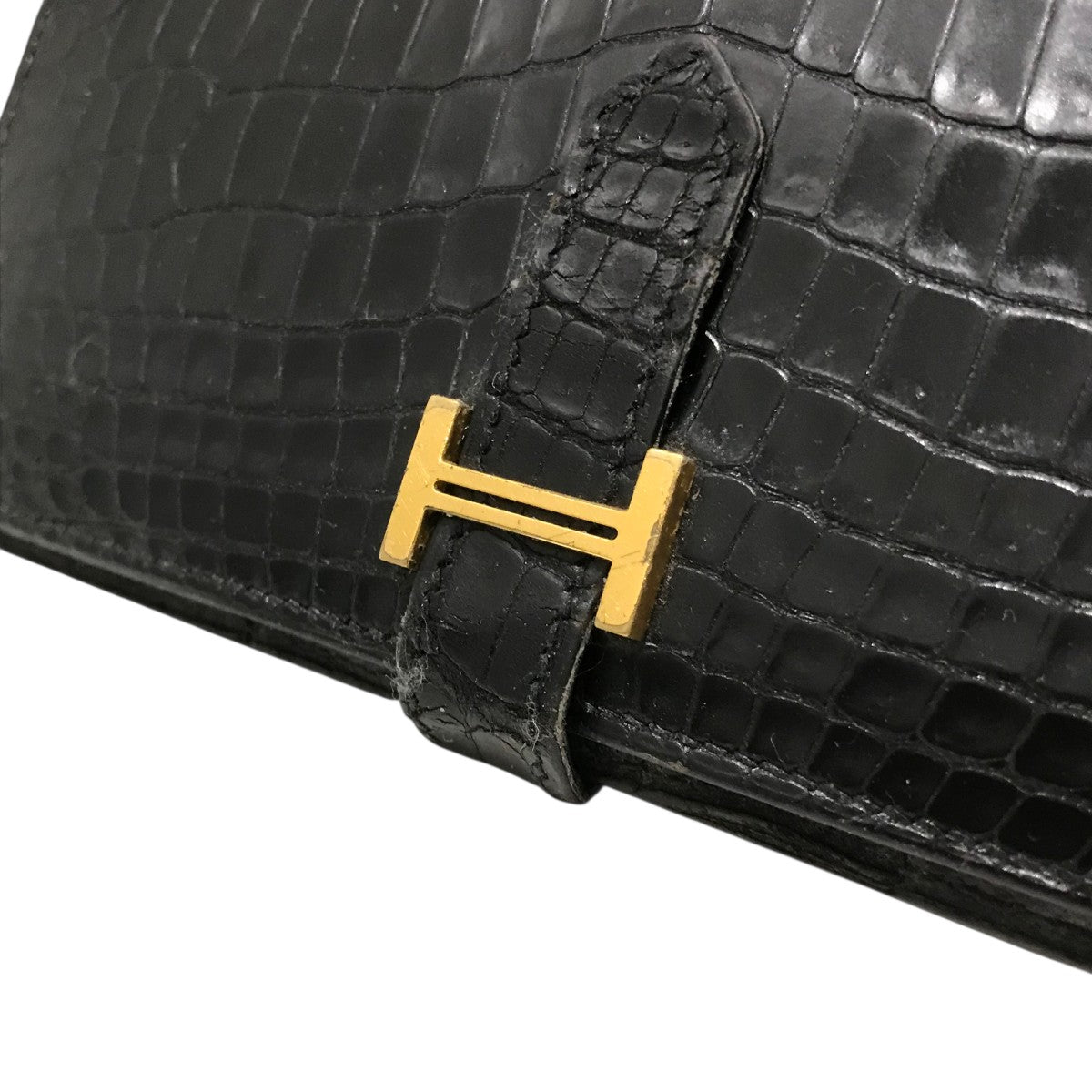 K*様 【HERMES】長財布(札入れ)　ニロティカス　黒　【未使用】 楽天市場】◇エルメス◇メンズ 長財布 ベアン クロコダイル