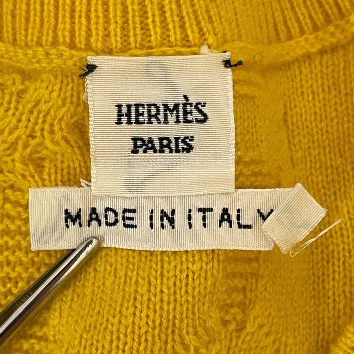 ニイナエルメス　ロングスリーブニット　36サイズ エルメス セーター 36サイズ カシミア ニイナエルメス ロングスリーブ