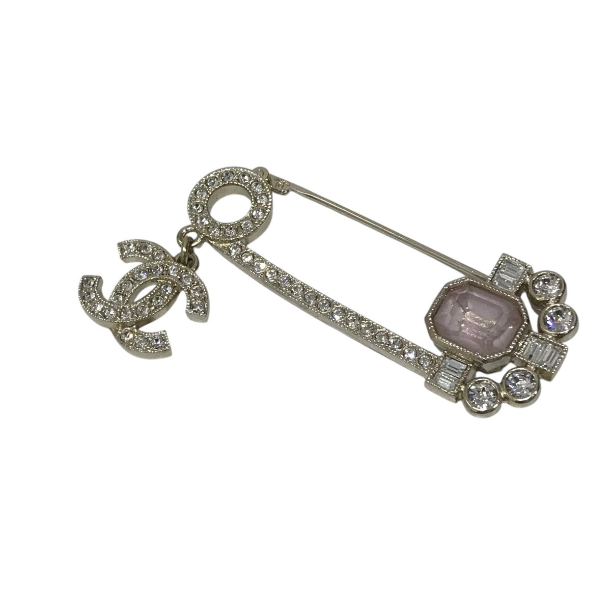 シャネル CHANEL カメリア ラインストーン ピンブローチ
