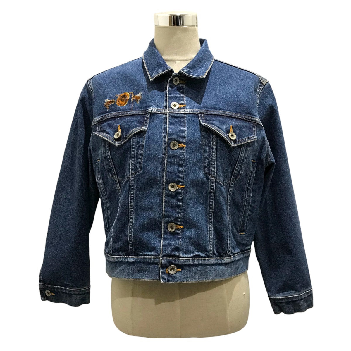 doublet(ダブレット) SAMPLE品刺繍デニムジャケット インディゴ サイズ