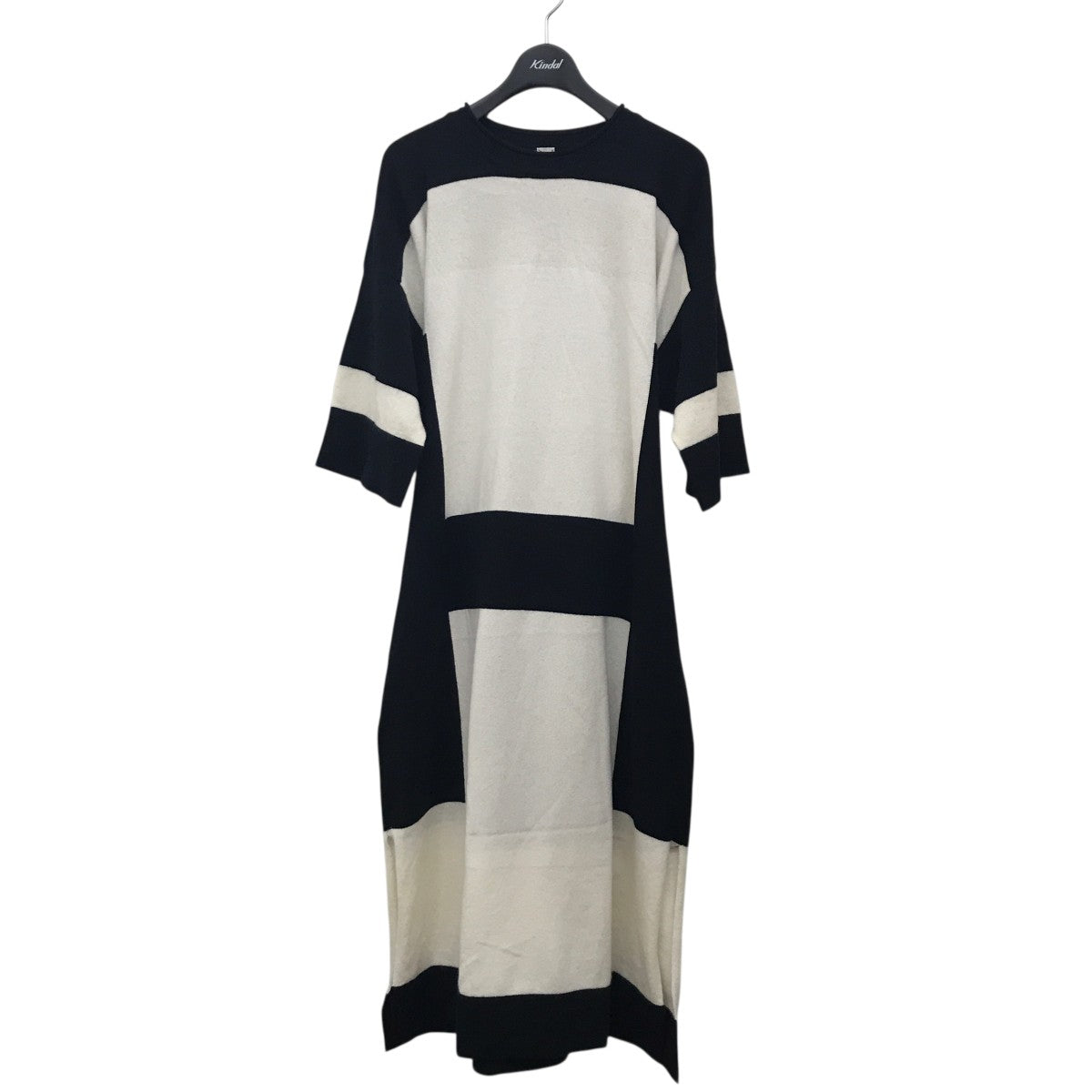 エルメス　カシミヤワンピース HERMES(エルメス) カシミヤニットワンピース ブラック×ホワイト サイズ