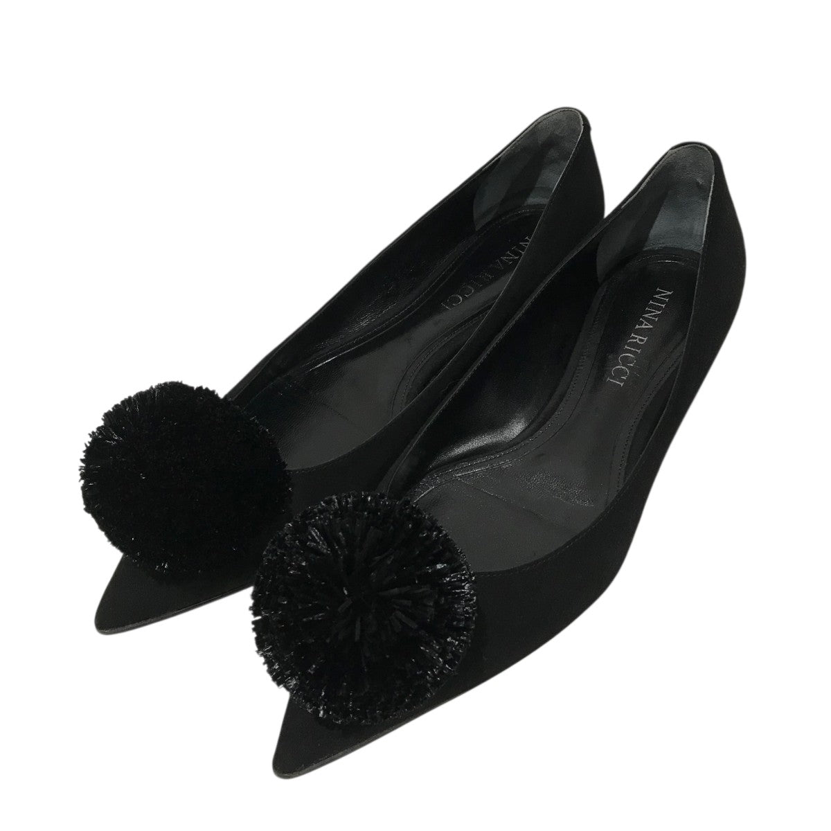 NINA RICCI(ニナリッチ) ラウンドモチーフパンプス ブラック サイズ 37