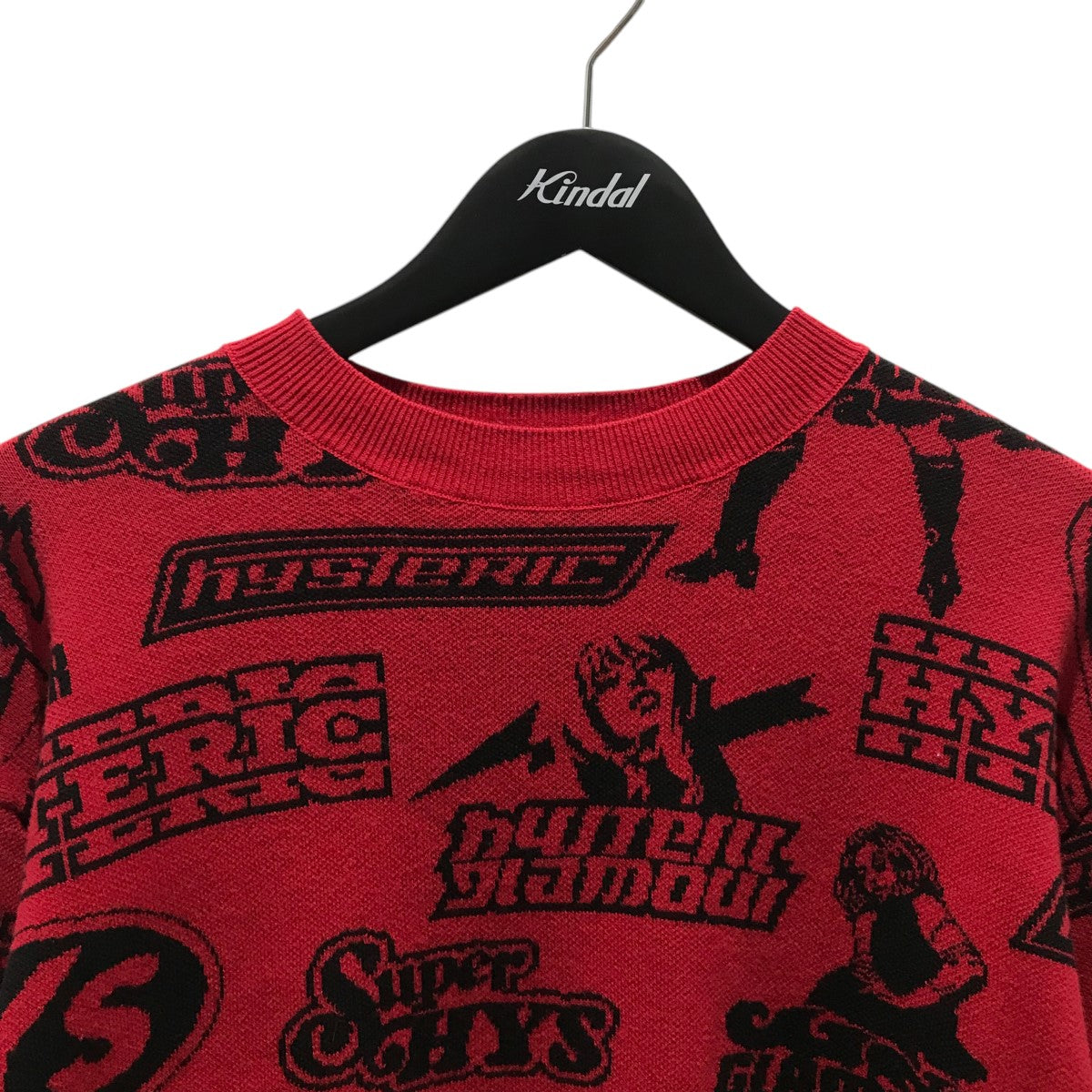 1394 U【アンゴラ混】ヒステリックグラマー☆ヒスガール刺繍ニット ジャケット 1394 U【アンゴラ混】ヒステリックグラマー☆ヒスガール刺繍