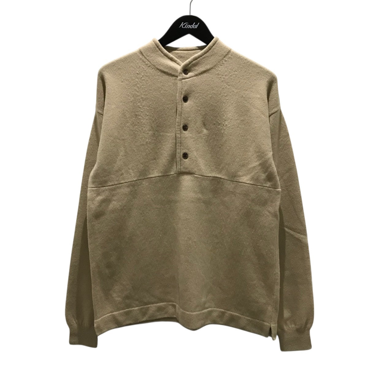 【FLEECE WOOL HENRY PULLOVER】フリースウールヘンリーネックプルオーバーニットBN-21FM-038