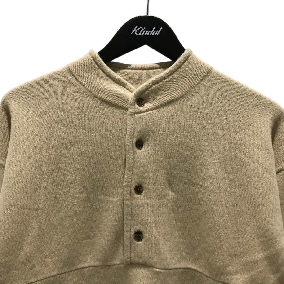 【FLEECE WOOL HENRY PULLOVER】フリースウールヘンリーネックプルオーバーニットBN-21FM-038
