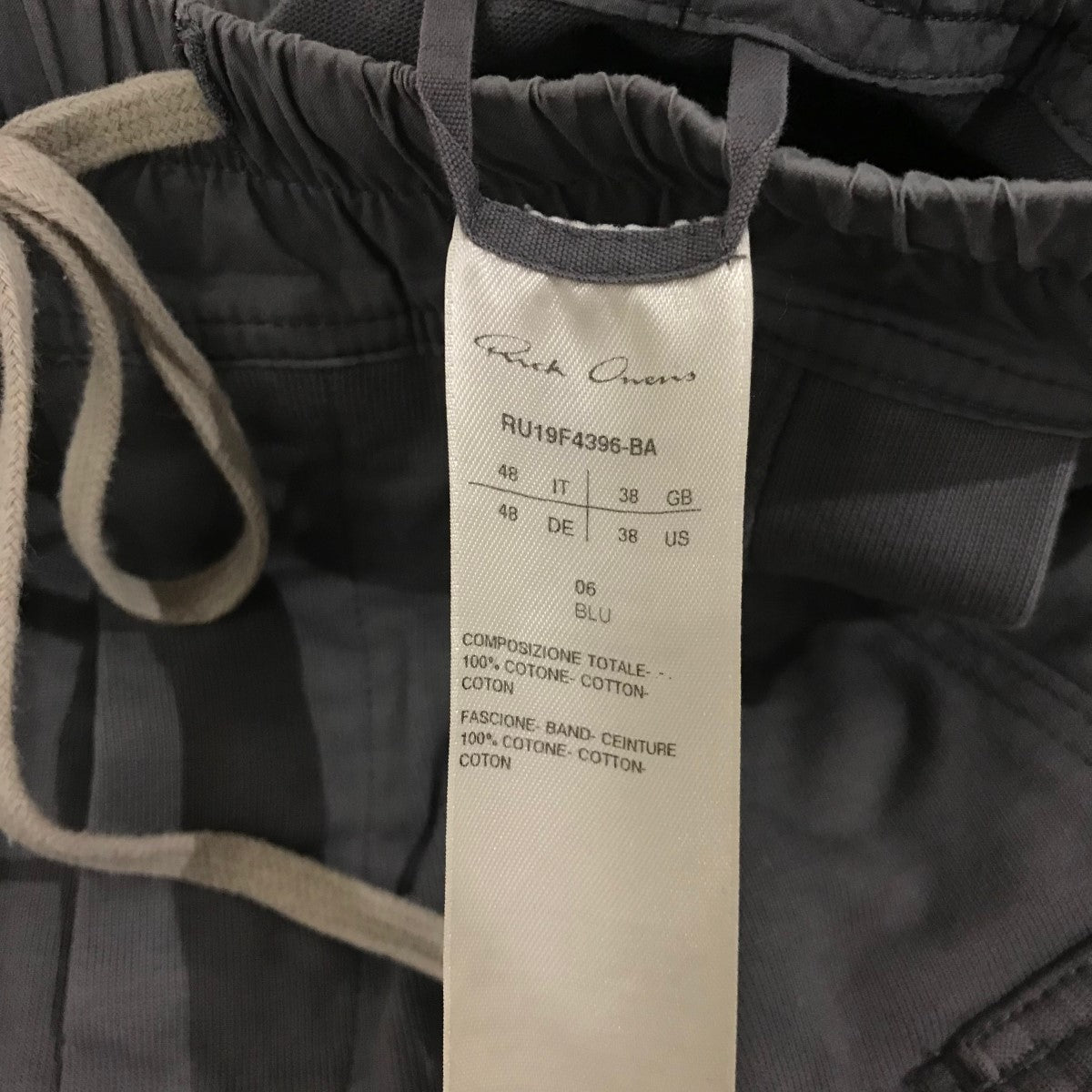 RICK OWENS(リックオウエンス) カーゴパンツRU19F4396-BA RU19F4396-BA