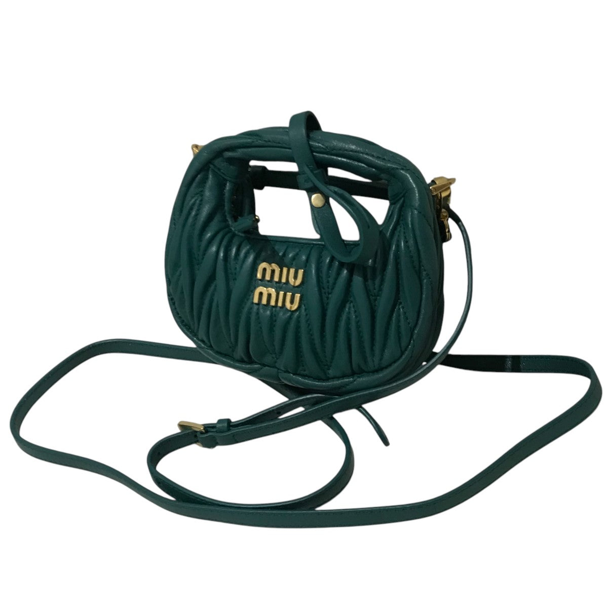 MIU MIU(ミュウミュウ) ワンダー マテラッセレザー ホーボー MIU MIU(ミュウミュウ) ワンダー マテラッセレザー ホーボー