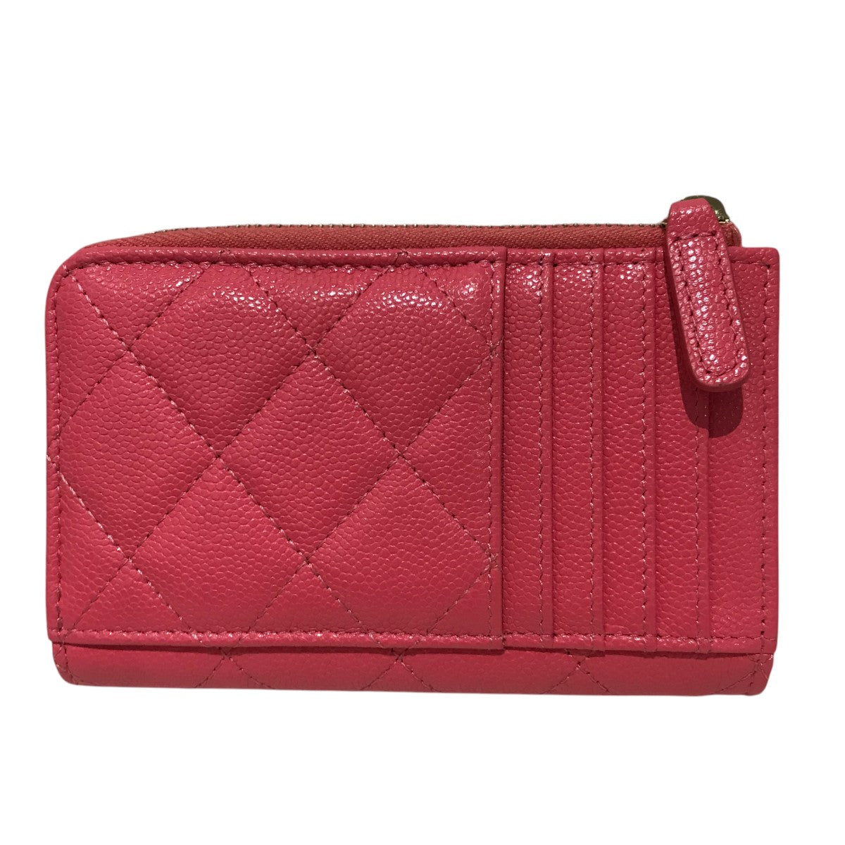 CHANELクラシックジップカードケース クラシック ジップ カードケース - グレインド シャイニー