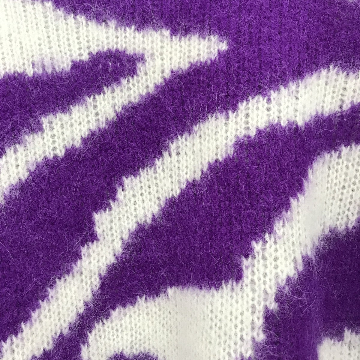 DRIES VAN NOTEN(ドリスヴァンノッテン) ゼブラモヘアニット パープル