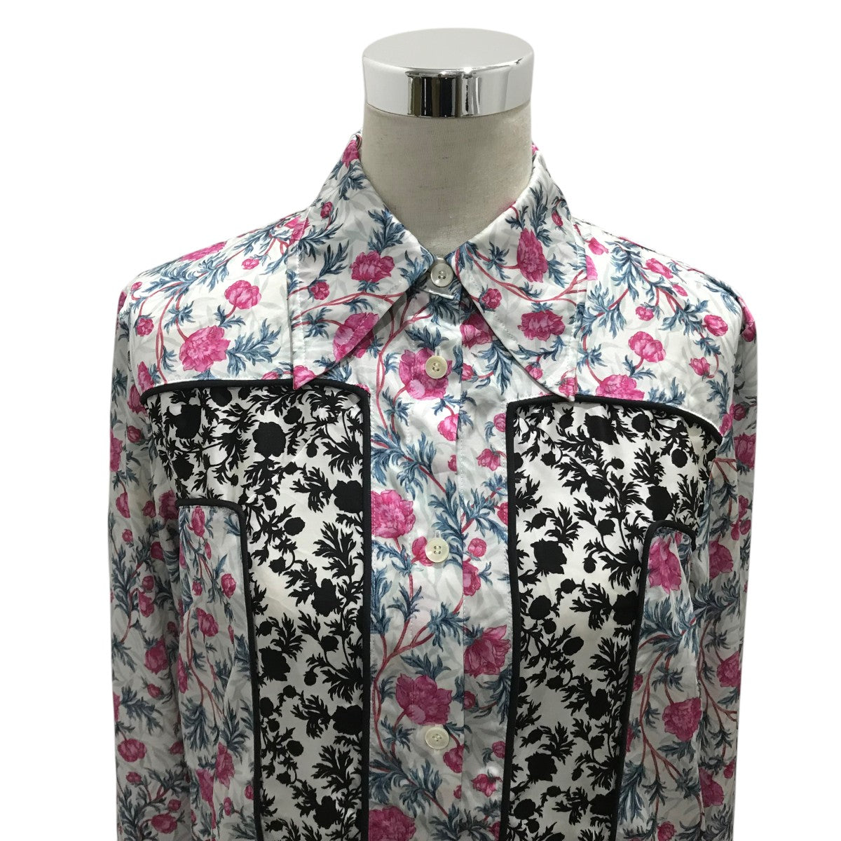 FETICO フェティコ　フラワープリントトップス　サイズ1 FETICO(フェティコ) 24AW【FLOWER PRINT PANELED SHIRT