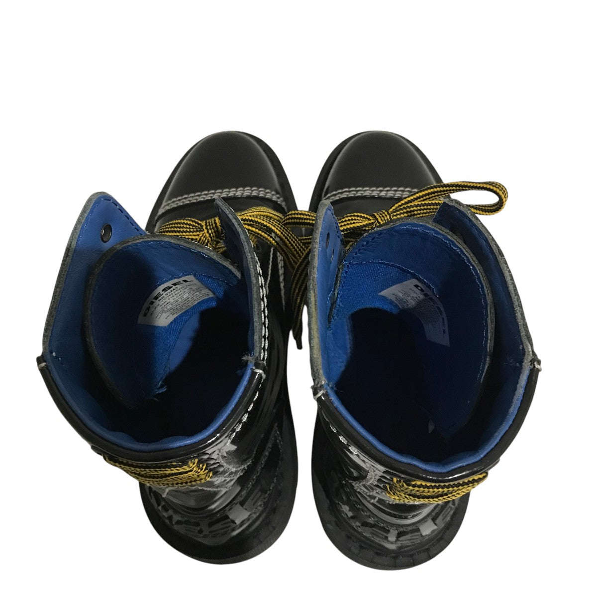 【未使用級】✨DIESEL軽量ブーツ28.5cm　定価47000円大安売り！ DIESEL◇オーバル D トゥ キャップ付きレザー チェルシーブーツ