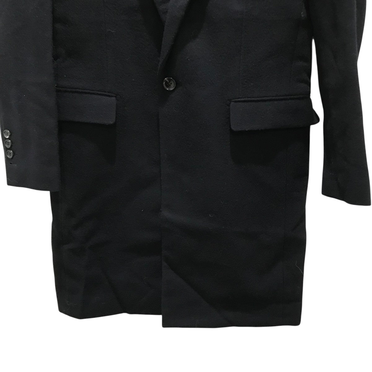 ジョンローレンスサリバン チェスターコート　ブラック　サイズ38 JOHN LAWRENCE SULLIVAN(ジョンローレンスサリバン) チェスターコート