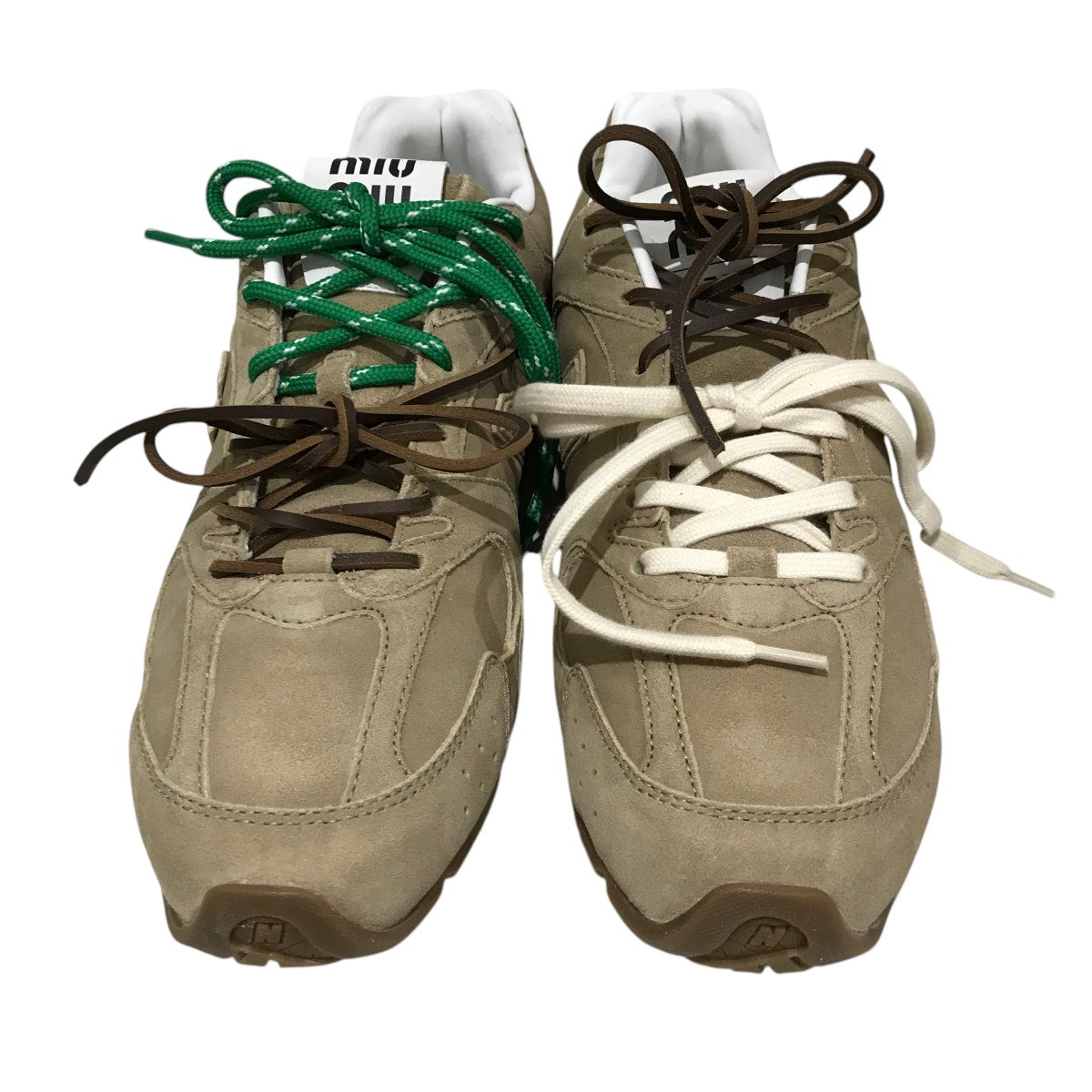 miumiu ヴィンテージ　シューズ カーキ MIU MIU×NEW BALANCE ローカットスニーカー ブラウン サイズ 43