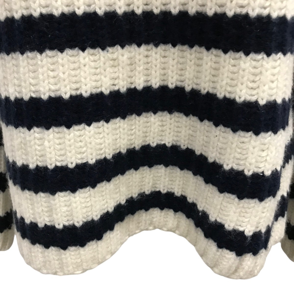 【Cashmere High Neck Border Knit Top】カシミヤハイネックボーダーニットMY22AW-KR011