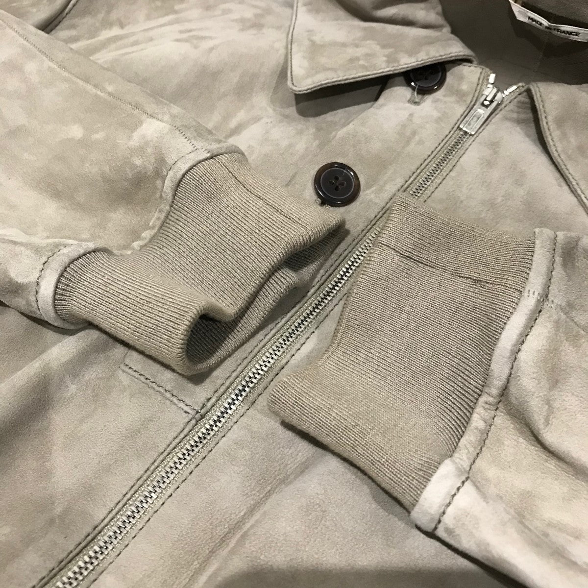 ★HERMES レザー ジャケット ゴルチエ期 カシミヤ ニット スウェード HERMES(エルメス) マルジェラ期スウェードレザージャケット オレンジ