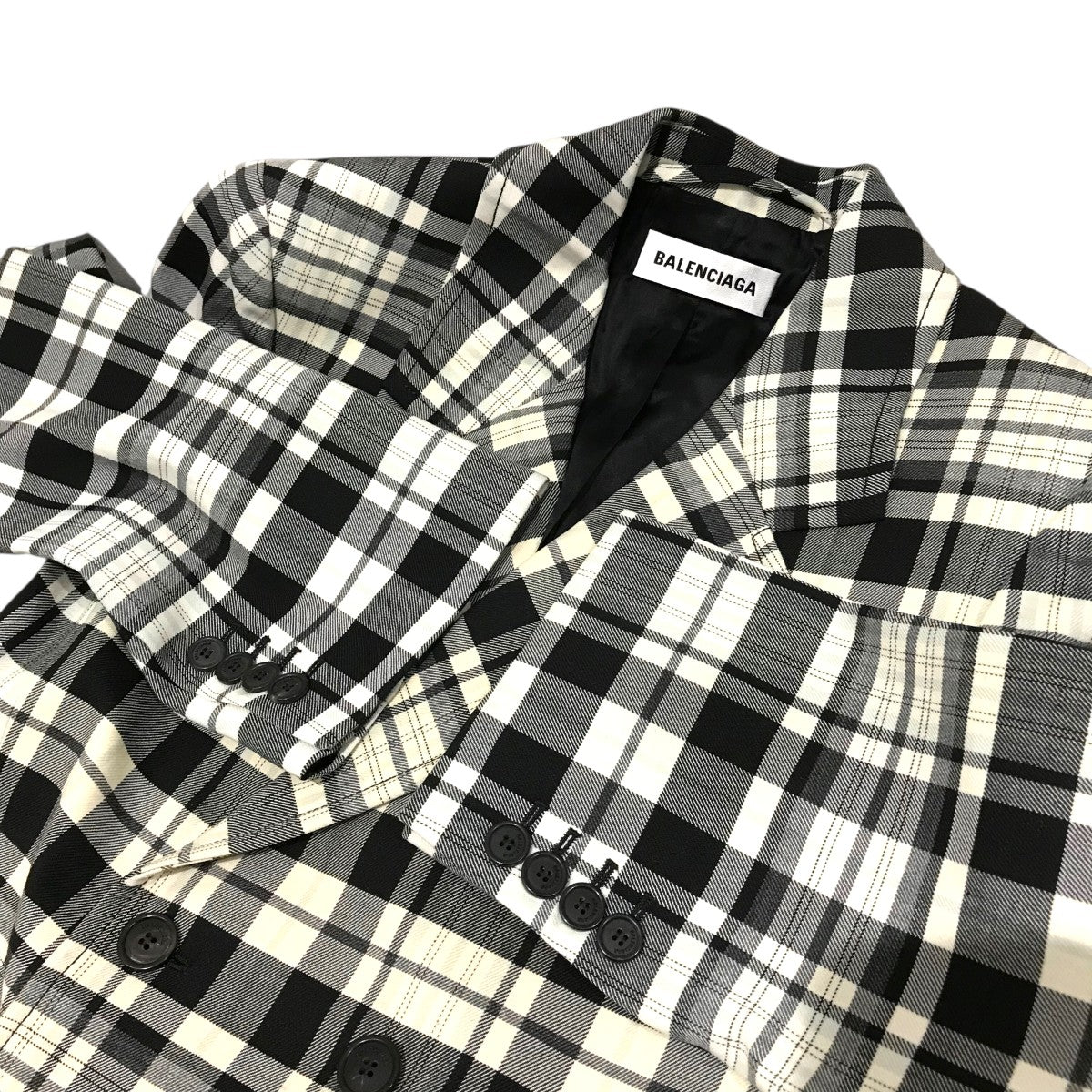 BALENCIAGA バレンシアガ　オリーブグリーン ダブルブレストコート ダブルブレスト BALENCIAGA(バレンシアガ) アウター・ジャケット