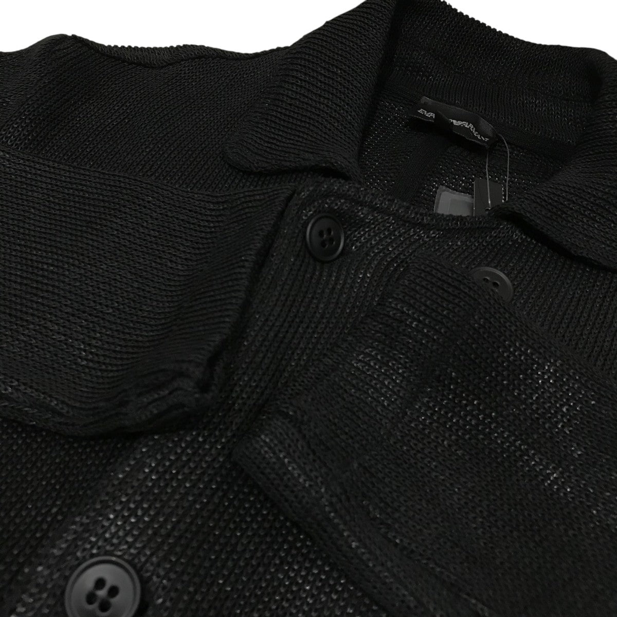 EMPORIO ARMANI ブラック グレー カーディガン M オンラインストア限定】 アルマーニ レディース カーディガン
