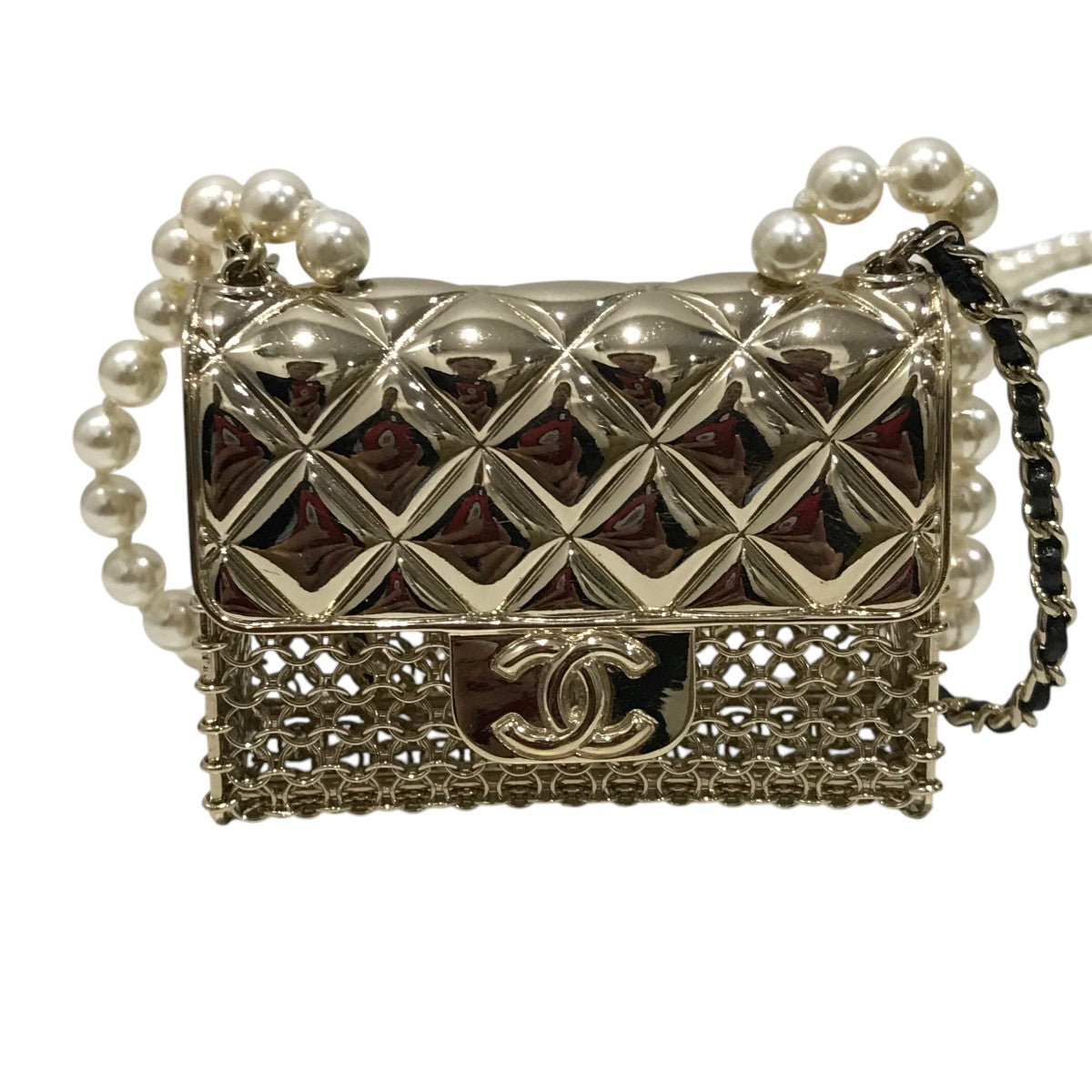 CHANEL(シャネル) B21Sマトラッセフラップバッグチェーンネックレス