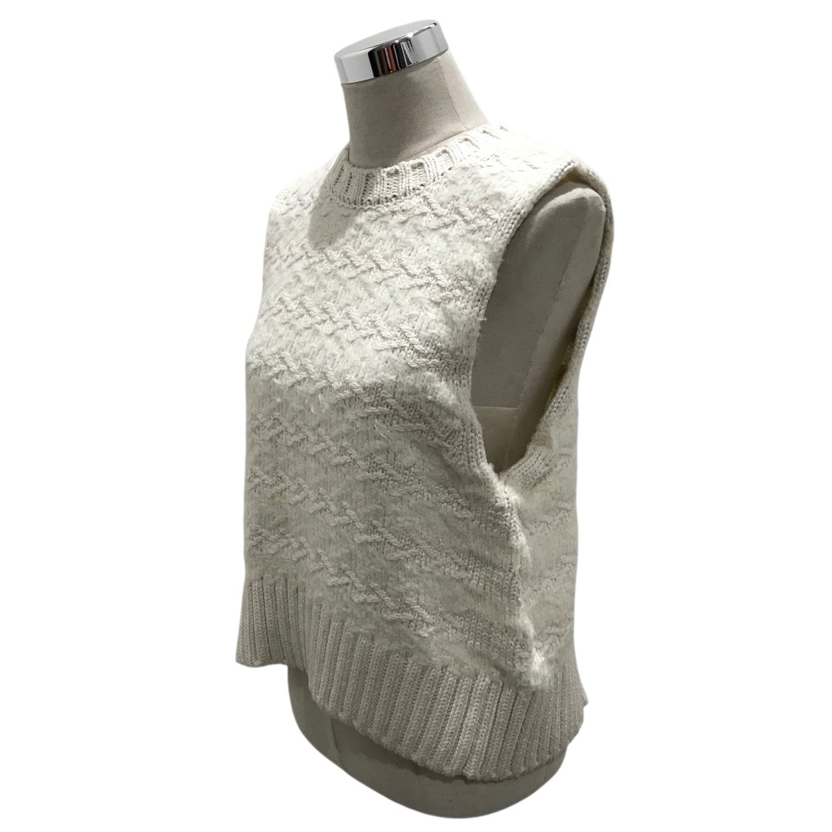 BLAMINK(ブラミンク) シルクパターンクルーネックノースリーブニット