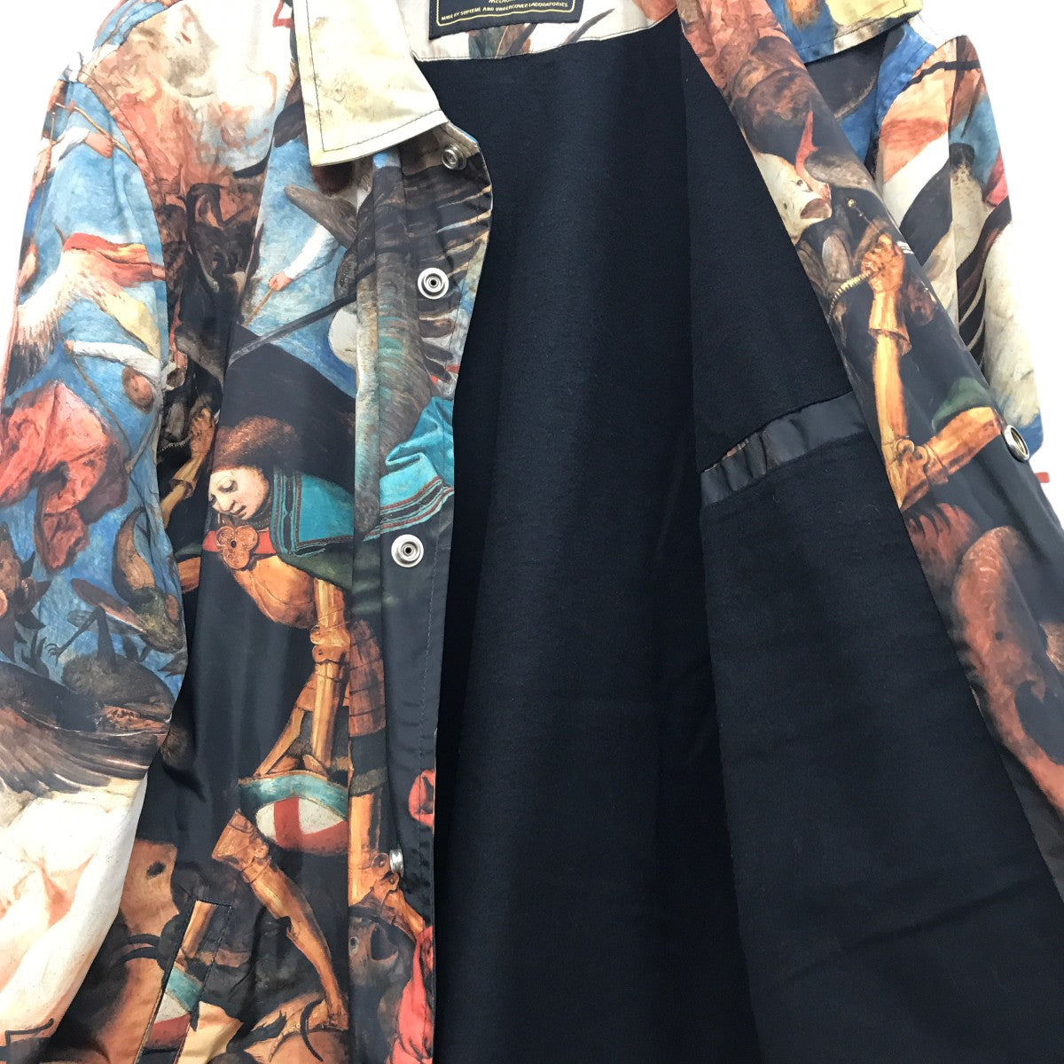 【Under Cover Supreme 】アートプリントジャケット M Supreme×UNDERCOVER ナイロンジャケット オレンジ×グリーン×ブラック