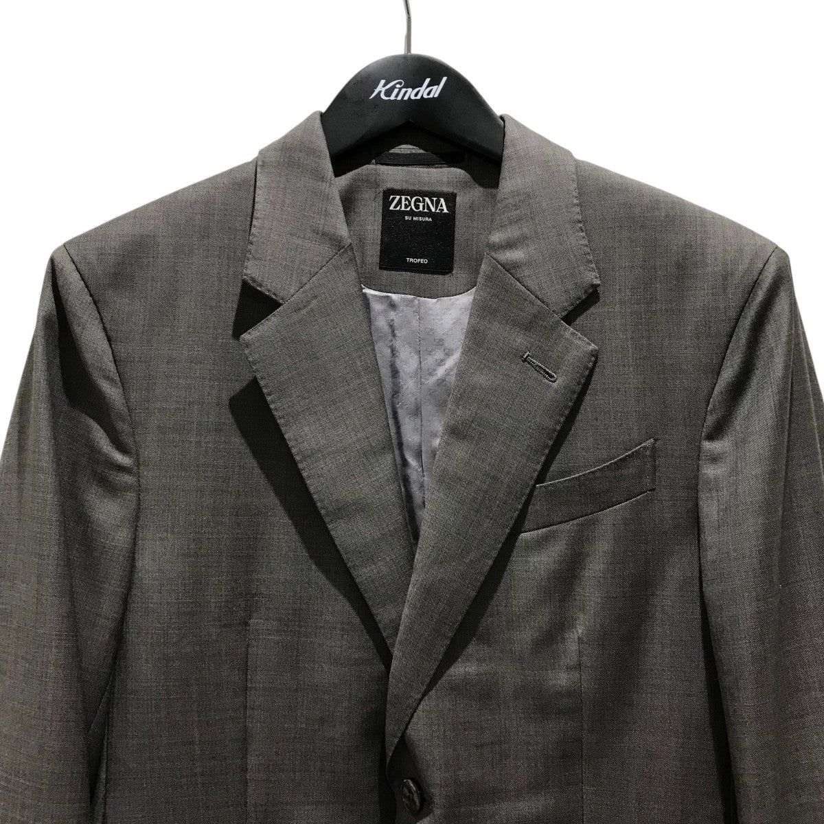 【SHIPS×Zegna】シップス×ゼニア　セットアップ　スーツ　グレー系　42 ZEGNA/ゼニア】TROFEO/トロフェオ スーツ（グレー×格子