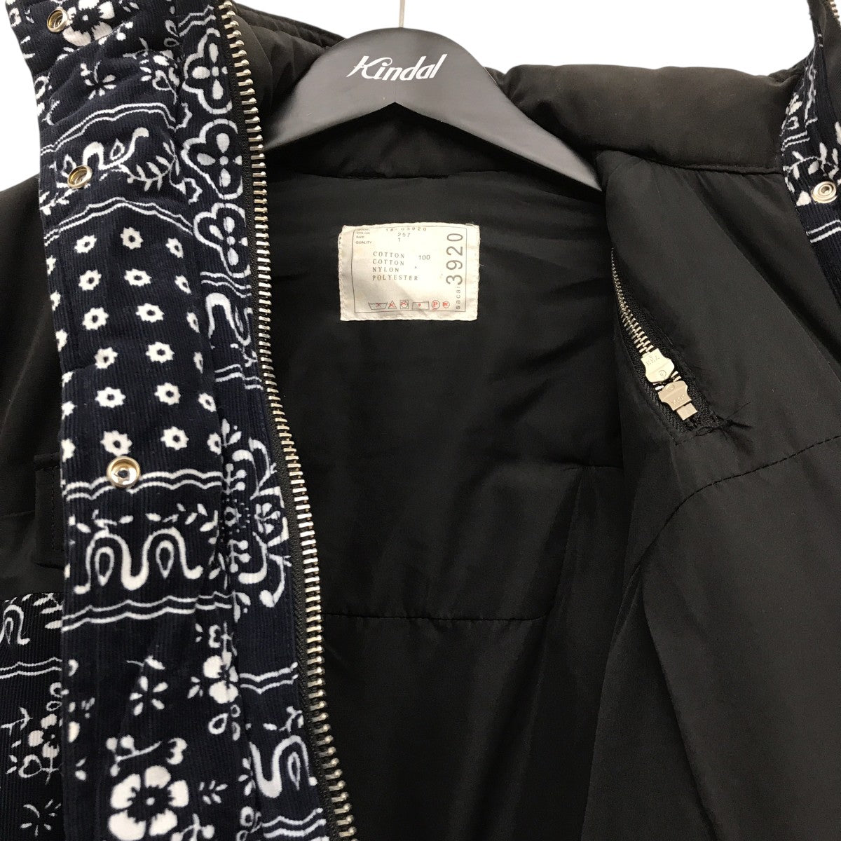 sacai×reyn spooner ダウンジャケット18-03920 18-03920 ネイビー