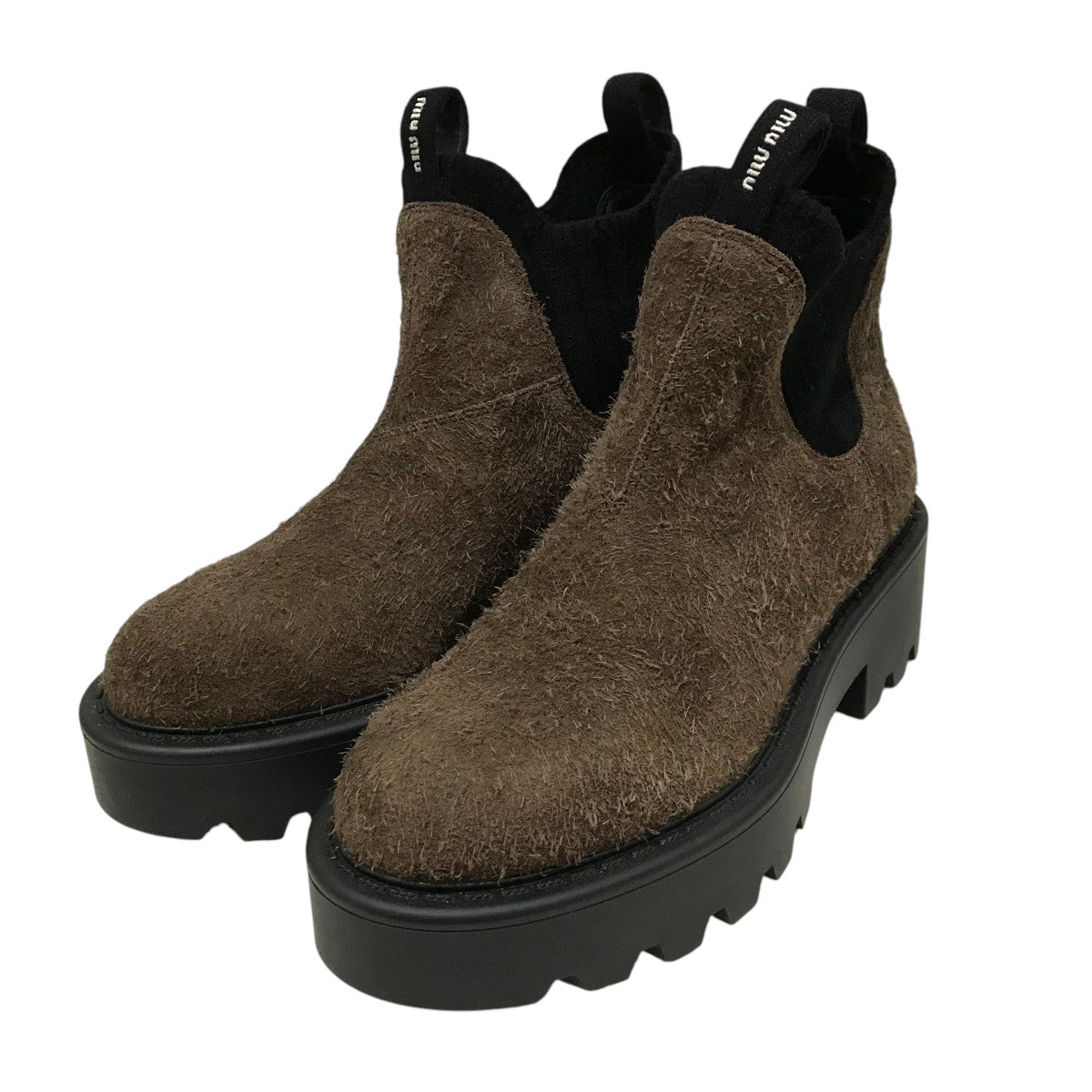 MIU MIU(ミュウミュウ) スウェードブーツ5T296E 5T296E ブラウン