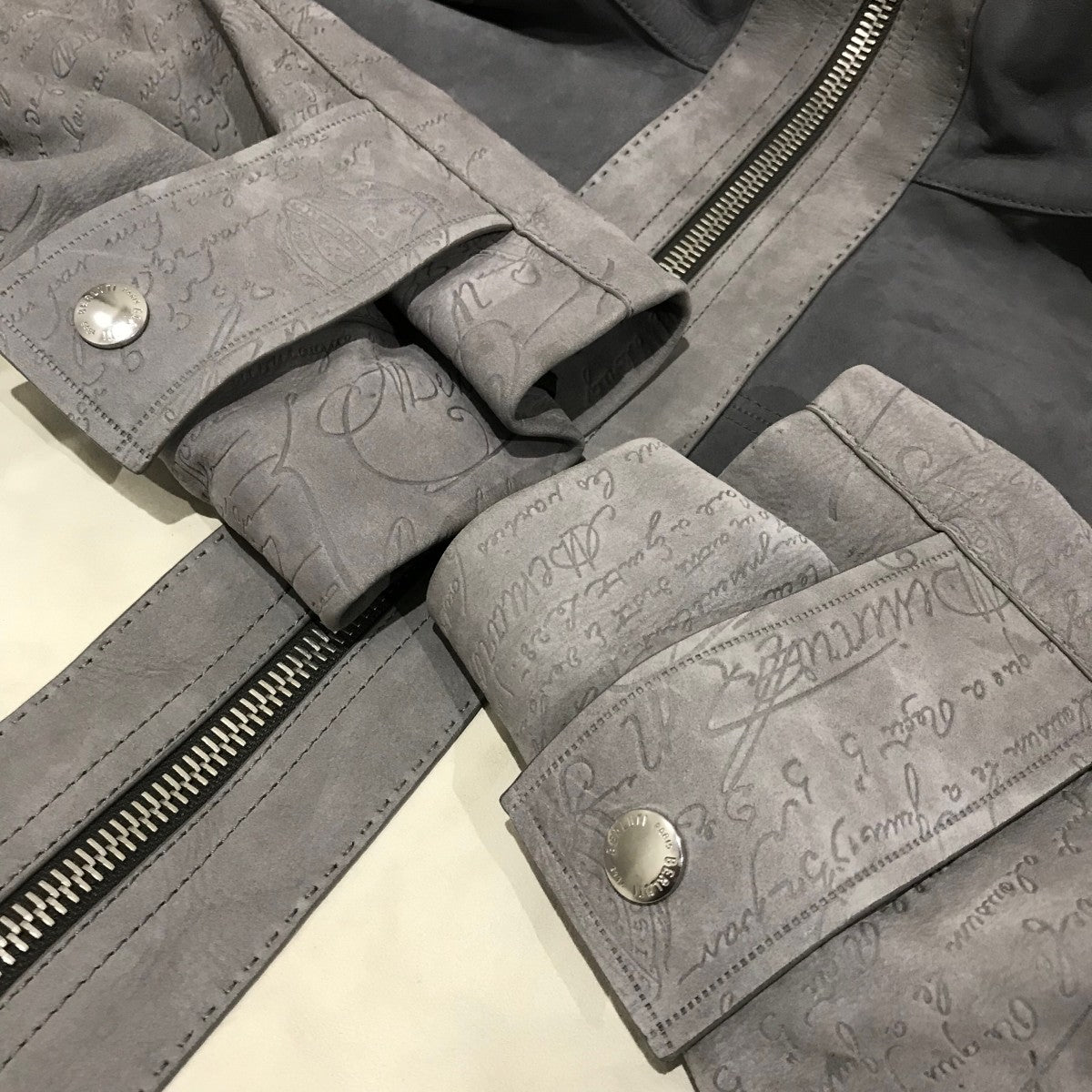 Berluti 袖カリグラフィーレザージャケット 古着・中古-5枚目のアイテム画像
