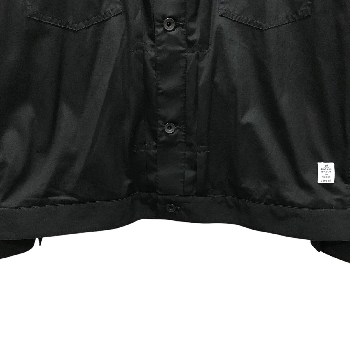 sacai Cotton Poplin Blouson \黒　サイズ1 sacai(サカイ) 【sacai Thomas Mason Cotton Poplin Blouson