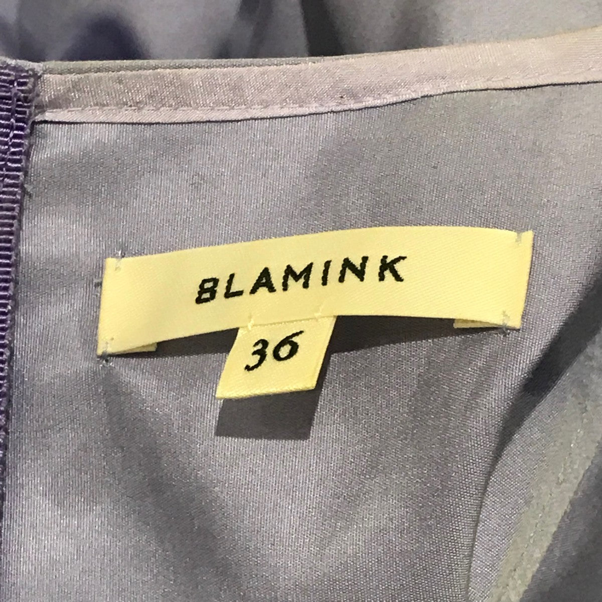 ブラミンク BLAMINK 【ブラミンクコットンシルクバックジップブラウス】 長袖ブラウス 7921-230-0177 バイオレット サイズ：36 BLAMINK(ブラミンク) 【ブラミンクコットンシルクバックジップ