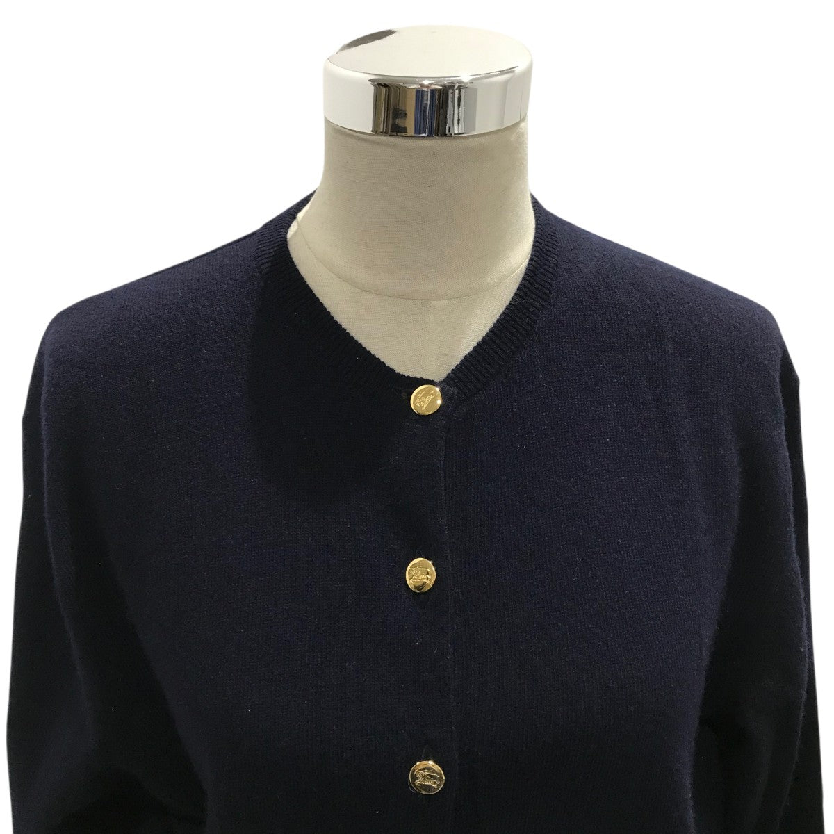 Burberry's(バーバリーズ) 金ボタンカーディガン ネイビー サイズ 40