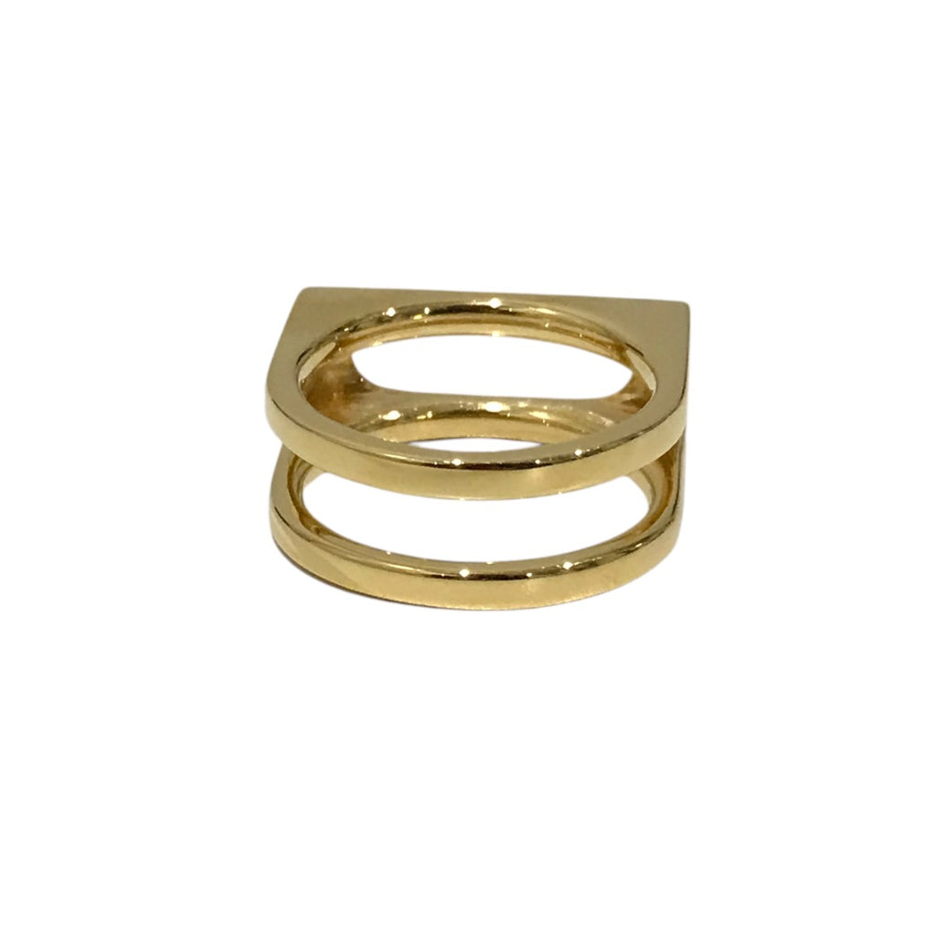 TOM WOOD(トムウッド) 【CAGE RING SINGLE GOLD】9Kリング ゴールド
