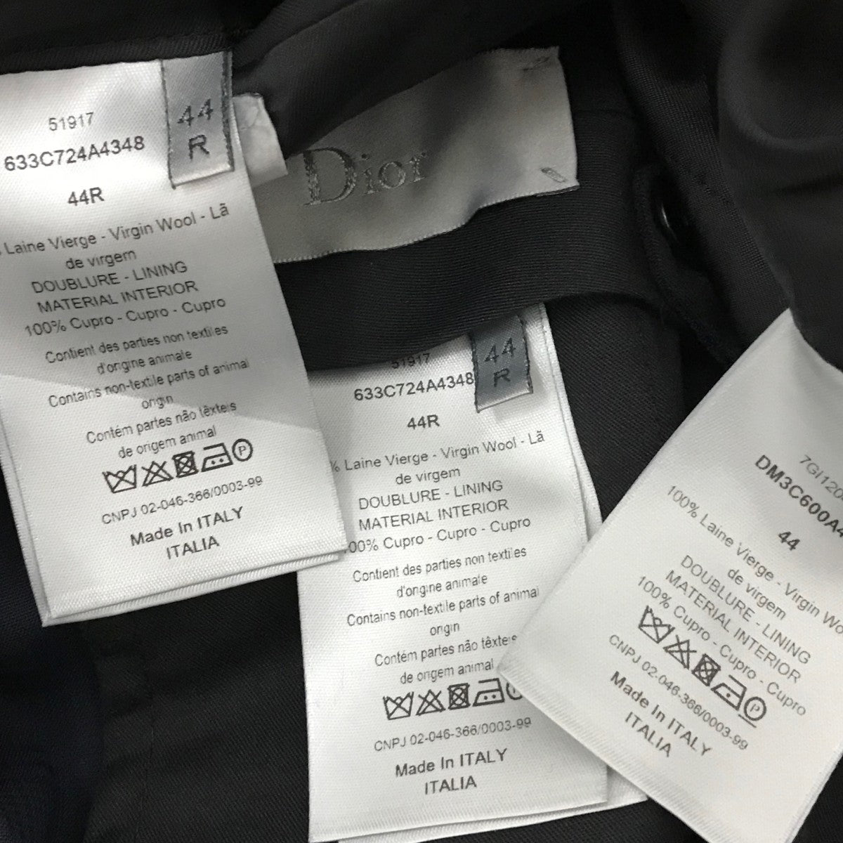 DIOR(ディオール) ピークドラペル3ピースセットアップ