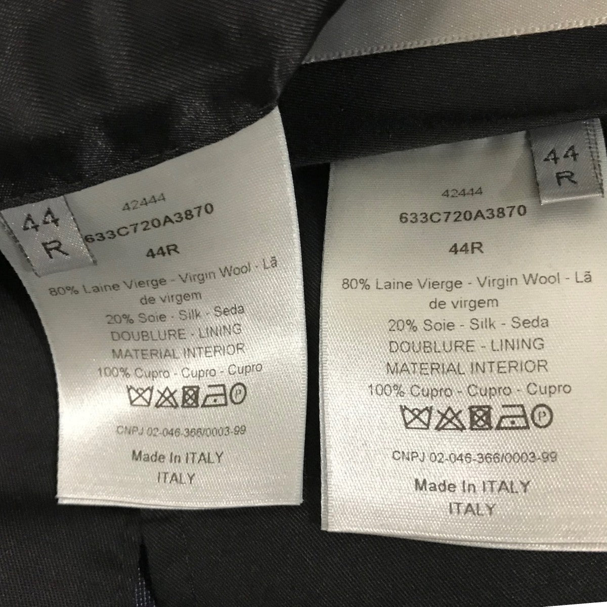 シルク混セットアップスーツ633C720A3870