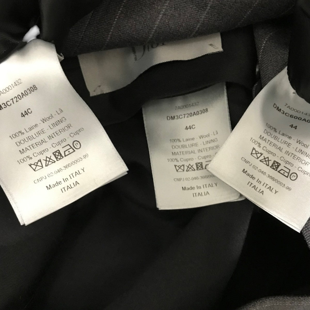 りりぃ 　ディオールオム　エディ期　07 総裏　ストライプ　セットアップ りりぃ 様専用 ディオールオム エディ期 07 総裏 ストライプ