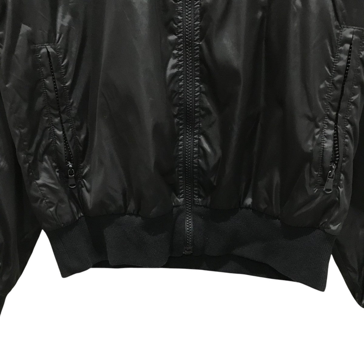 DOLCE & GABBANA 黒 ナイロンブルゾンM 46 スカジャン春秋