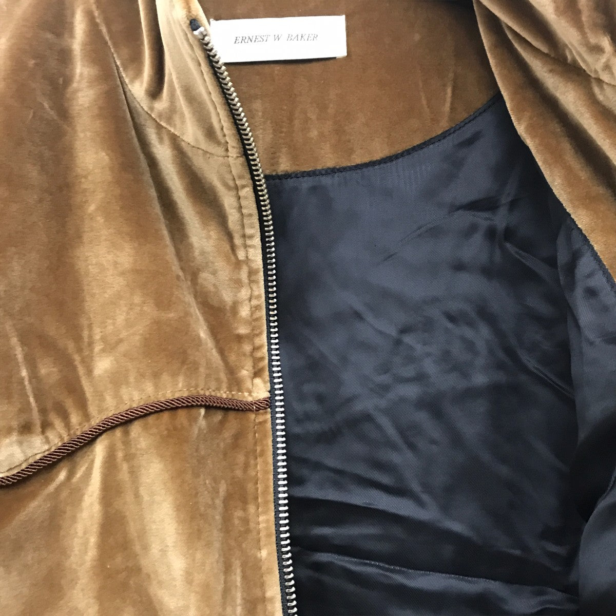 ernest w baker ジャケット 44 XS ベロア ウエスタン ERNEST W. BAKER アーネスト ダブル ベイカー FW25 FAUX-MINK
