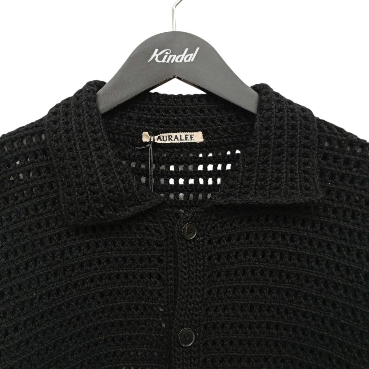 23AW HAND CROCHET WOOL KNIT SHIRTSニットシャツA23AC01KB