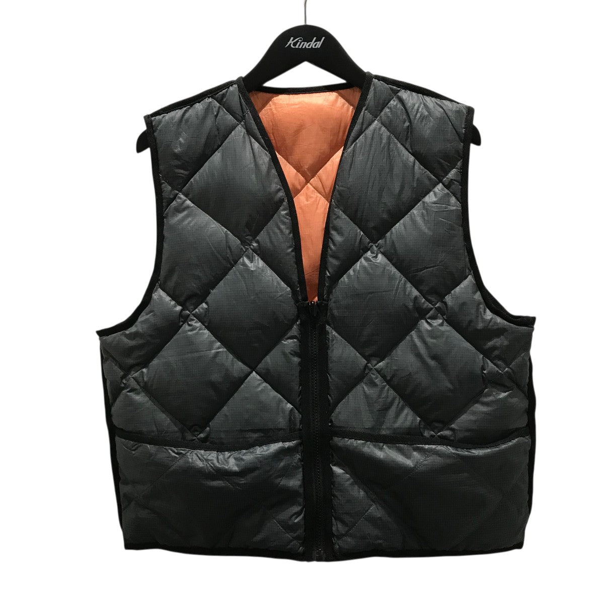 mfpen 【STUDIO VEST】リバーシブルベスト グレーオリーブ×オレンジ