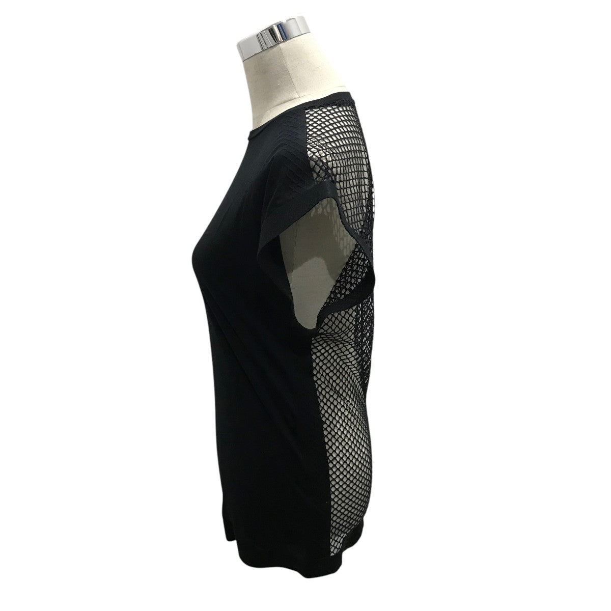 バレンシアガ BALENCIAGA メッシュ切替カットソー 321881 ブラック サイズ：S BALENCIAGA(バレンシアガ) メッシュ切替カットソー321881 321881