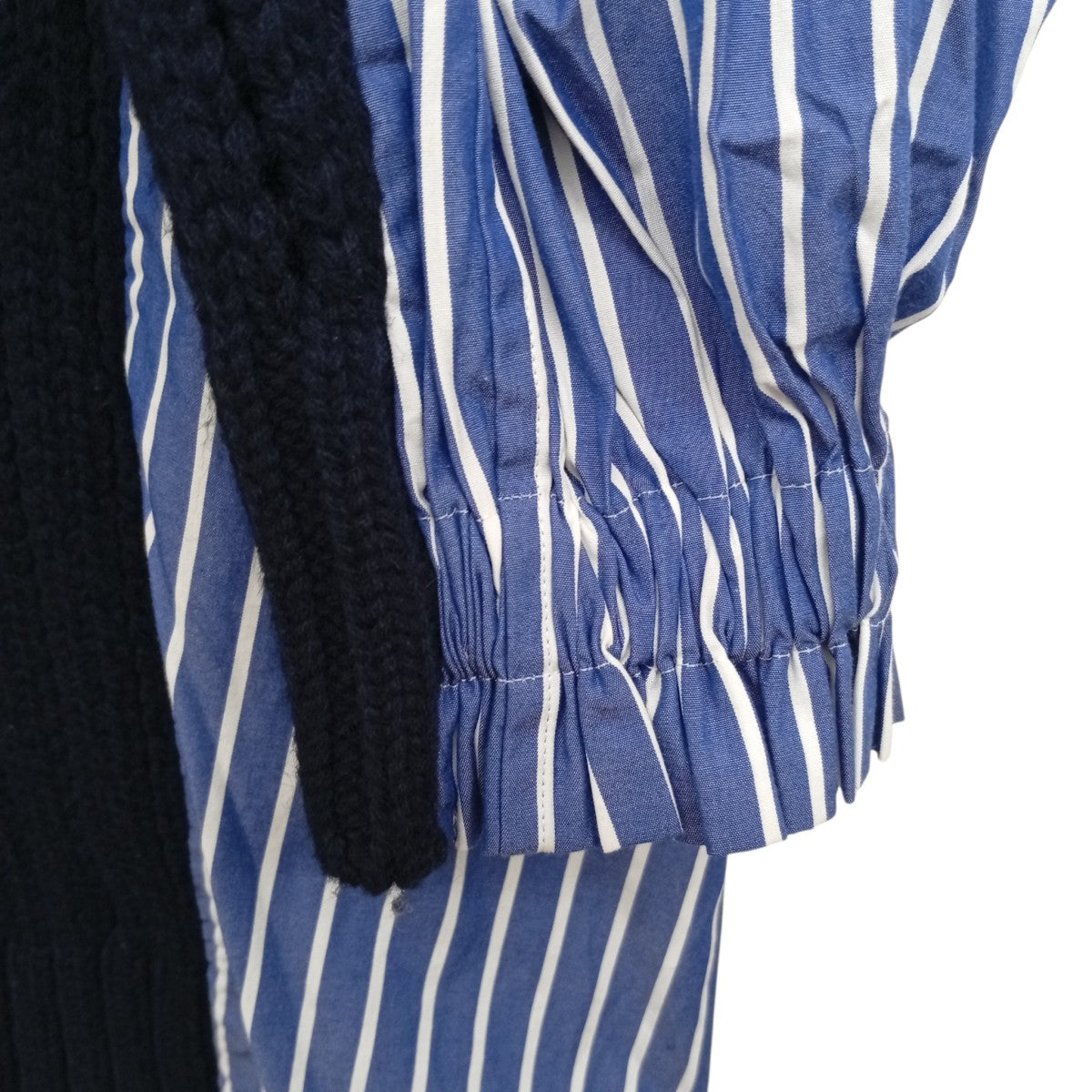 sacai ストライプシャツドッキングニット20-05238 古着・中古-5枚目のアイテム画像