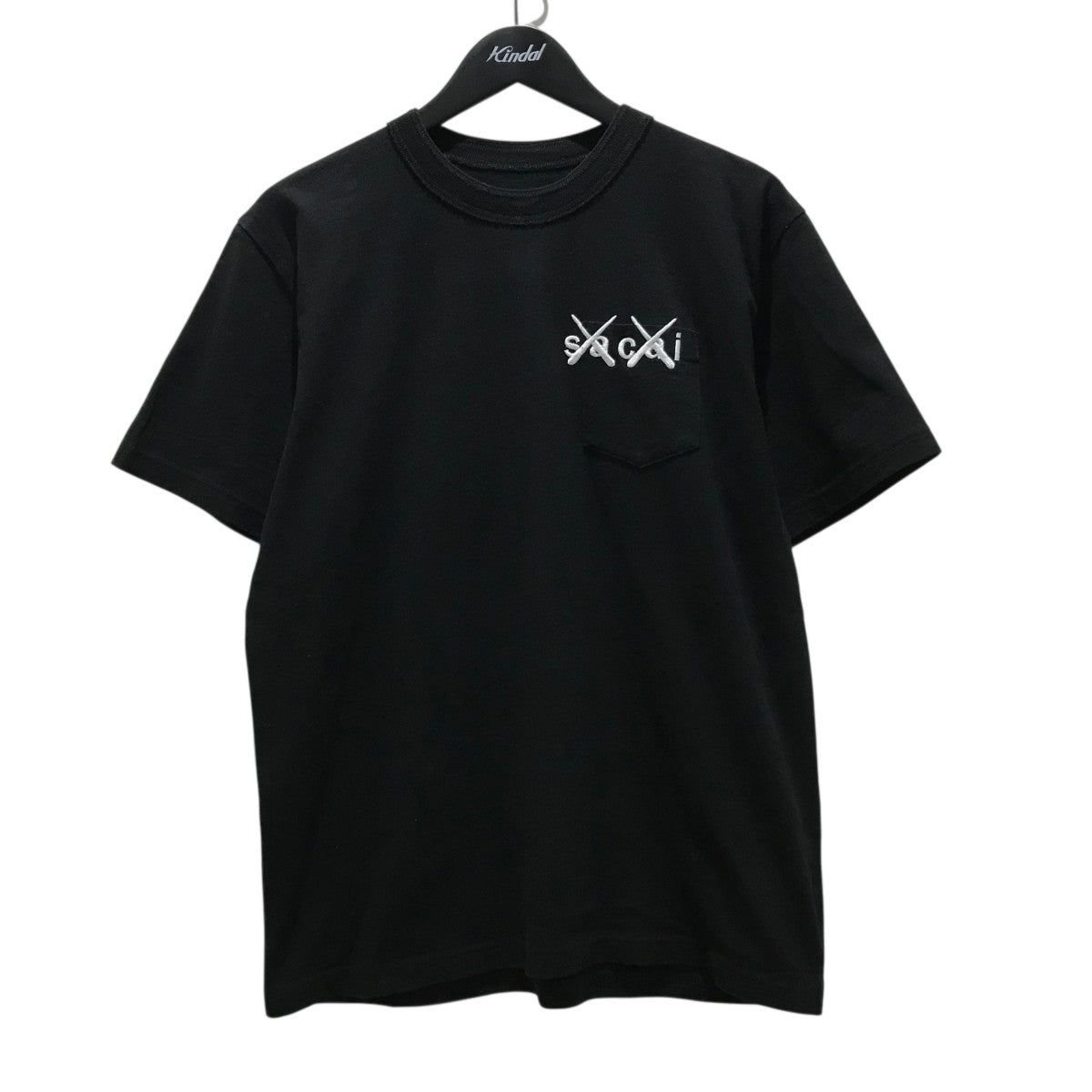 sacai×KAWS フロントロゴTシャツ21-0285S 21-0285S ブラック